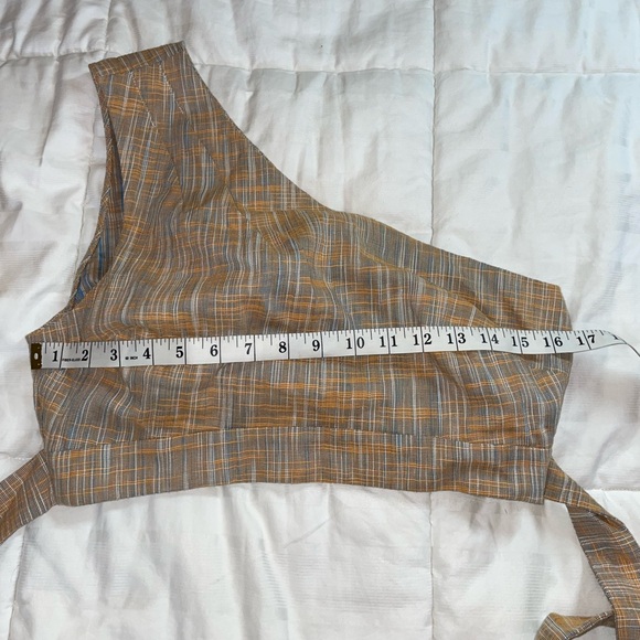 Orange One Shoulder Crop Top - Picture 4 of 10